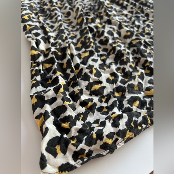 Banana Republic Leopard Print 3/4 Puffed Sleeve Midi Dress Size XS - Picture 3 of 12
